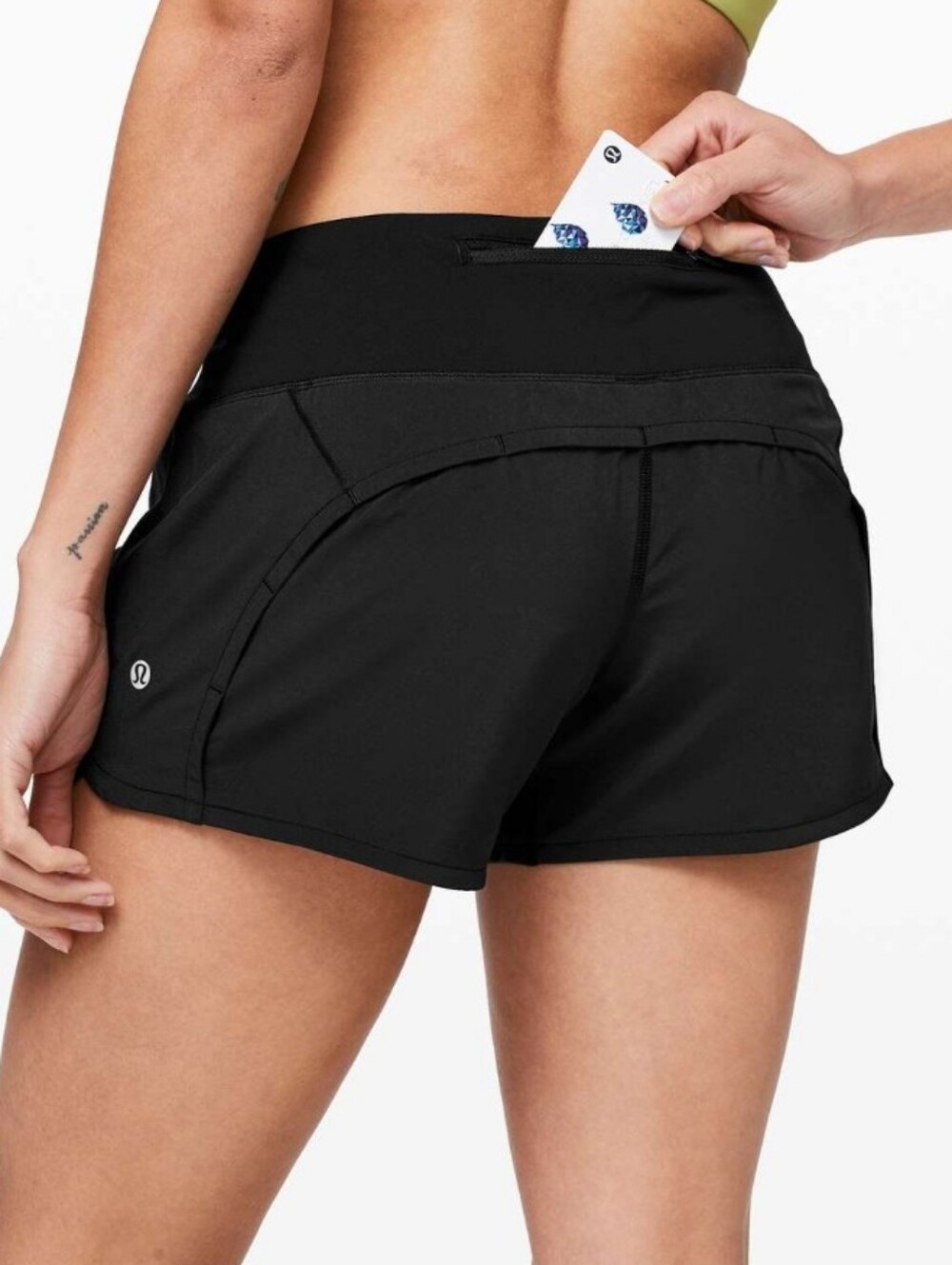 LULULEMON SIZE 6 Run Times black Shorts